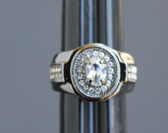 Vintage Art Nouveau Gaudy Victorian Cocktail Gemstone Ring Sz 6.5