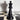 New Black Large Resin Decorative Bishop Chess Pieces Room Decor