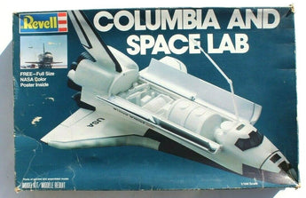 Vtg NASA Shuttle Rocket Toy Model Kit - 1981 Revell Columbia And Space Lab 1:144