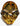 Skull Face Gold Mask Skeleton Warrior Masquerade Burnished Halloween Costume