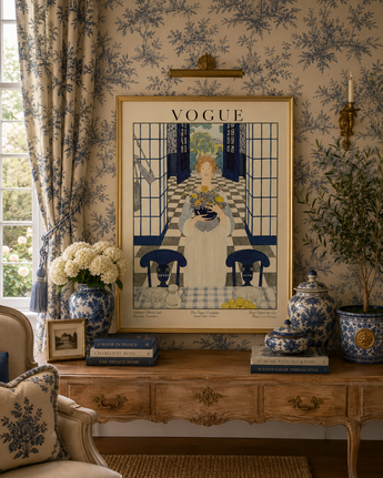New Vogue Magazine Cover framed Art Decor Fashion Print French Country Wall Art