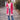Womens Long Sleeve Knitted Pink White Sweater Jacket Casual Top W/ Hoodie Small