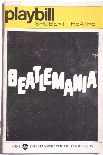 Vintage 1978 Playbill Program Beatlemania Shubert Theatre L.A MAGAZINE