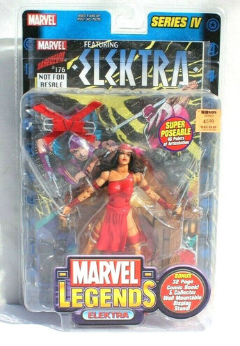 Sealed Elektra Vintage Marvel Legends Series IV Action Figure 2003 Toybiz Comics