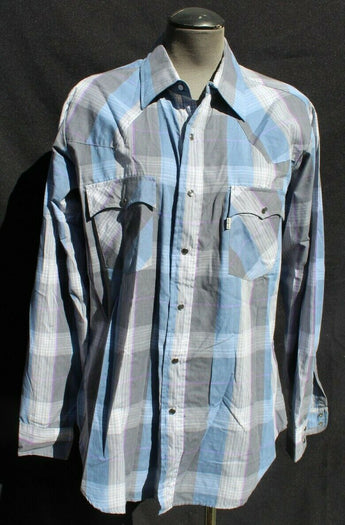 Vtg Men’s Levis Retro Country Western Stripped Cowboy Pearl Snap Shirt Size Lrg