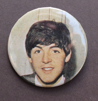 Vintage PAUL MCCARTNEY Badge-A-Minit Lasalle Button Badge Pin