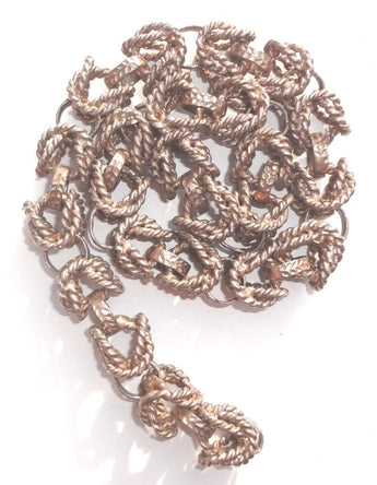 Vintage 1970's Large Retro Linked METAL Silver Chunky Gaudy (Necklace) Chain