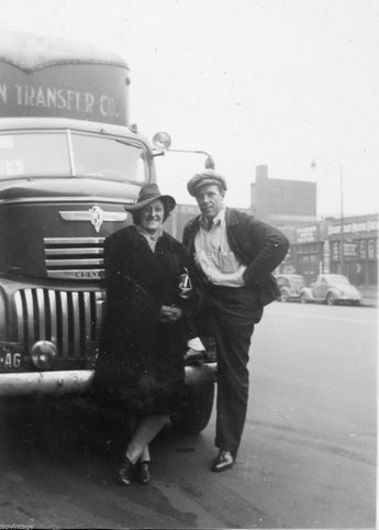 Vtg Black & White 1920's Couple Moving W/ Davidson Transfer Co. Truck PHOTO #99