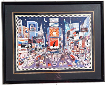 RARE Vtg 1997 "New York Glitter" by ROXY Signed Ltd Ed Art (256/375) Lithograph