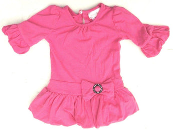 Girls JENNY & ME Pink With BOW Fluffy RUFFLED Dress 12 Months