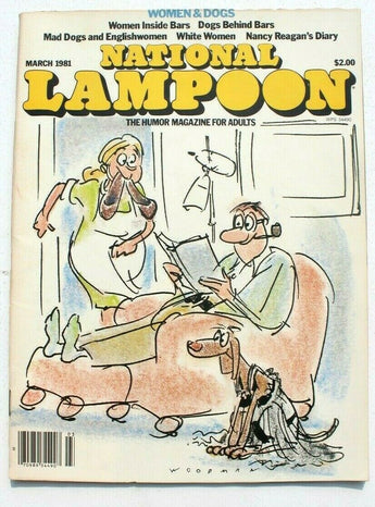 Vtg March 1981 National Lampoon Magazine Movies (Women & Dogs)