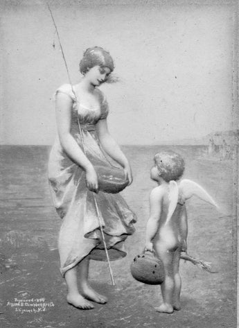 Vintage Antique 1896 Silver Gel Alfred S. Campbell Art PHOTO #2707