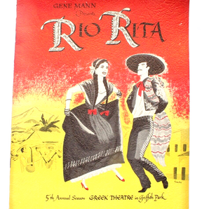 VTG 1950's John Raitt "RIO RITA" Betty Bruce / George Givot Souvenir Program