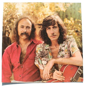 Vtg David Crosby Graham Nash Album Release In-Store Dangler Advertising Sign