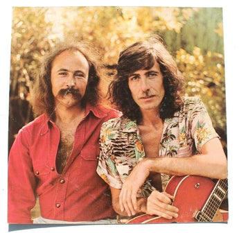 Vtg David Crosby Graham Nash Album Release In-Store Dangler Advertising Sign