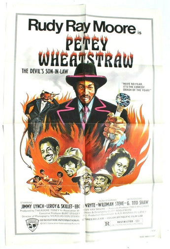 Vtg 1977 Rudy Ray Moore is Petey Wheatstraw The Devil’s Son-in-Law One Sheet