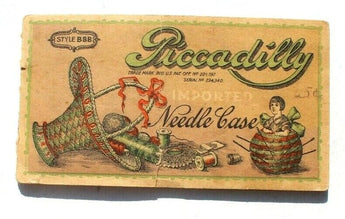 Antique Vtg Needle Book Sample Case Advertising Piccadilly Needle Case