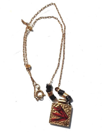 Vintage Gold Retro Mod Artistic Hipster Necklace Jewelry