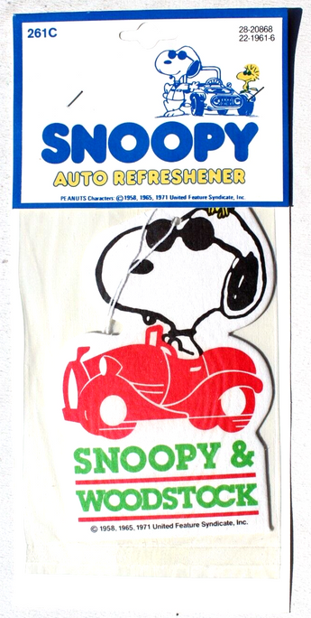 Sealed Vtg 1971 SNOOPY & WOODSTOCK Peanuts Gang Snoopy Auto Refreshener