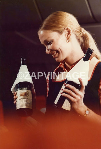 Vtg 1970 Airline Airplane Advertising Stewardess DC-9 Aircraft Photo #2037
