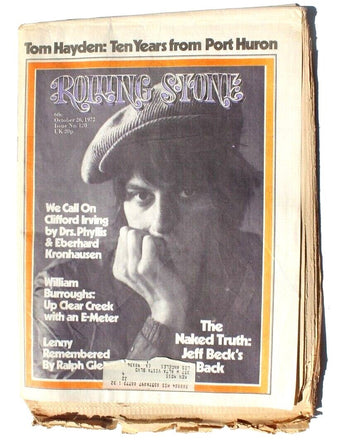 Vtg October 26, 1972 Rolling Stones No. 120 Magazine Newspaper - Jeff Beck