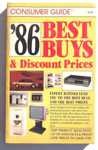 Vintage 1986 CONSUMER GUIDE BEST BUYS & Discount Prices Book 192 Pages
