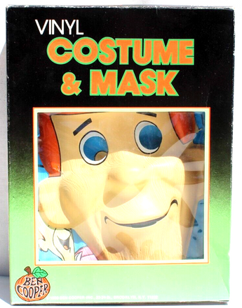 Vtg 1989 Ben Cooper GEORGE JETSON Vinyl Halloween Costume & Mask Medium (6-8)