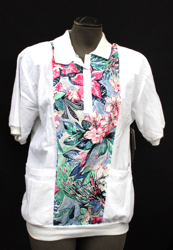 Vtg 1980s 1990s Retro Paquette Brand Floral Casual Grandmacore T-Shirt Blouse