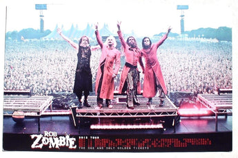 Rob Zombie 2012 Concert Tour Calendar W/ Band Photo & Audience Poster 11" X 17"