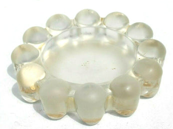 Vintage 1960's Retro Boopie Bubble Ball Glass Ashtray CLEAR