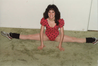 Vtg 1980 Photo Teenage Gymnast Ballerina Girl Training Splits (Olympics) #498