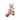 New Pink Resin Valentines Day Puppy White Terrier Dog Driving Scooter Figure