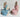 Vintage Girl / Boy Pink Blue Funny Easter Bunny Salt and Pepper Shakers Set