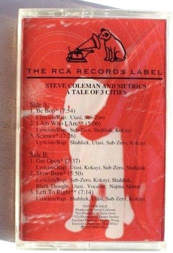 Sealed 1995 STEVE COLEMAN & METRICS (A Tale of 3 Cities) RCA Promo Cassette