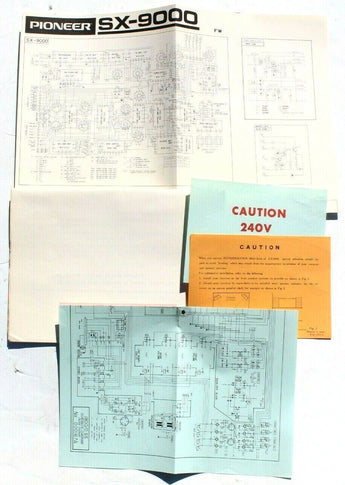 Vintage Original Pioneer SX-9000 Schematic Diagram Audio Gear User Manual