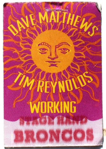 Vtg All Access Backstage Working CREW Pass Silk VIP Sticker - Dave Matthews