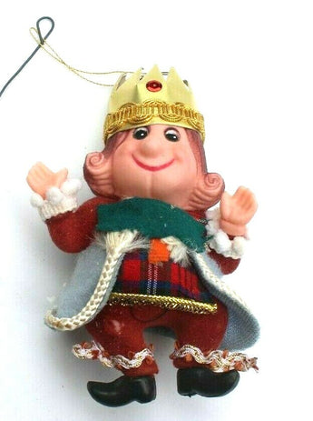 1960s Story Time Nursery Rhymes King Christmas Tree Ornament Holiday - Hong Kong