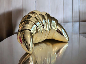 New Large Ceramic Gold Food Retro MCM Croissant Roll Bakery Figure Room Decor