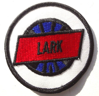 Vintage CIRCLE Lark Embroidered IRON ON PATCH Patch 3"