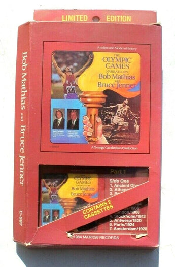 Vintage 1984 The Olympic Games Bob Mathias & Bruce Jenner 2 Cassette NOS