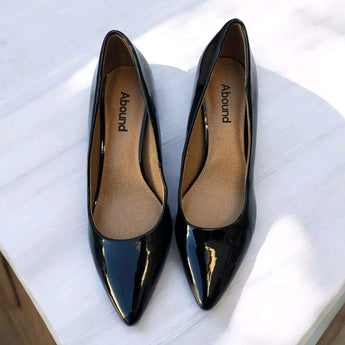 NWT ABOUND Nordstrom Block Heel Black Patent ABADURY Heels Pump Shoes 7M