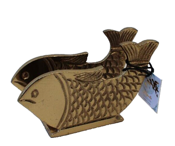 New Gold Retro Chinese New Year Lucky Fish Dinning Kitchen NAPKIN HOLDER