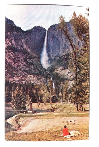 Vintage 1960'S YOSEMITE FALLS AND MERCED RIVER National PARK Photo Postcard