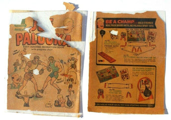 2 Vtg 1940 Joe Palooka Collectables Gear Toy Store Advertising Ad