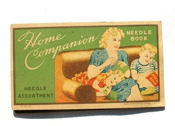 Antique Vtg Needle Book Sample Case Advertising Home Companion Assortment