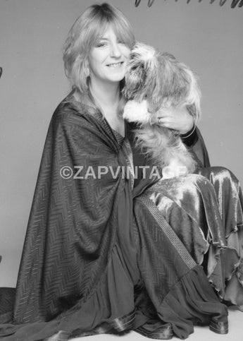 Vtg 1970's Christine McVie (Fleetwood Mac) W/ Dog Unpublished Orig Photo #2446