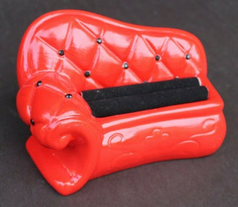 New Red Ceramic Puffy Sofa Ring Holder / Organizer