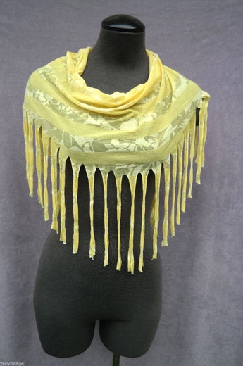 New Vintage Style Yellow Back Clip Scarf