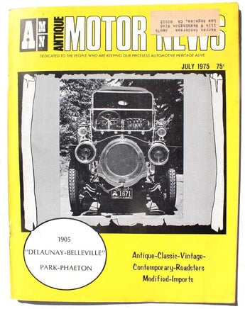 Vintage Antique Motor News July 1975 Parts Cars Autos Restoration Magazine