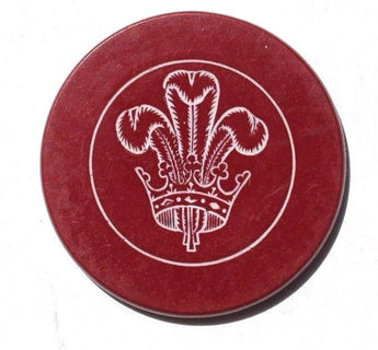Vtg RARE Poker / Casino Chip Red Show Girl Crown W/ Feathers Origin Unknown